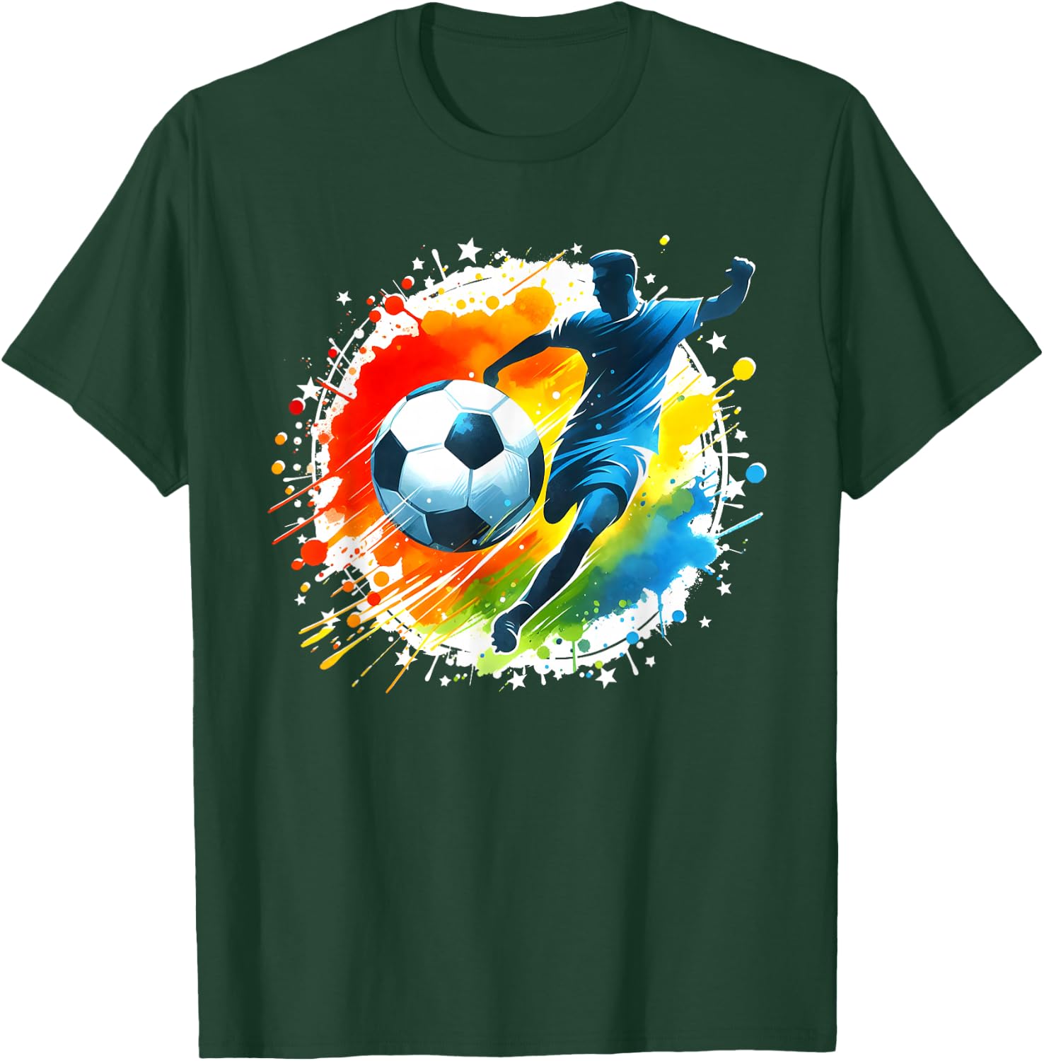 Football Player Sport Vintage Men Boys Football T-Shirt - T-Shirt | Forest