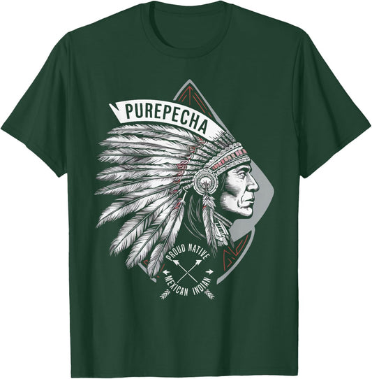 Indigenous People Mexico Native American Purepecha Tribe T-Shirt - T-Shirt | Forest