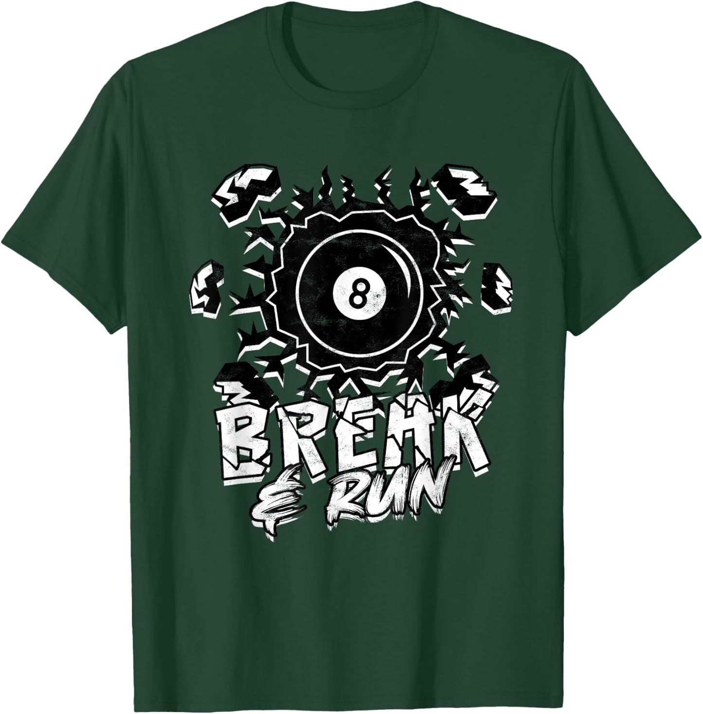 8-Ball Billiards Break & Run T-Shirt - T-Shirt | Forest