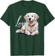 Love White English Cream Golden Retriever Mom Dad Dog Puppy Men Women Girls Kids T-Shirt - T-Shirt | Forest