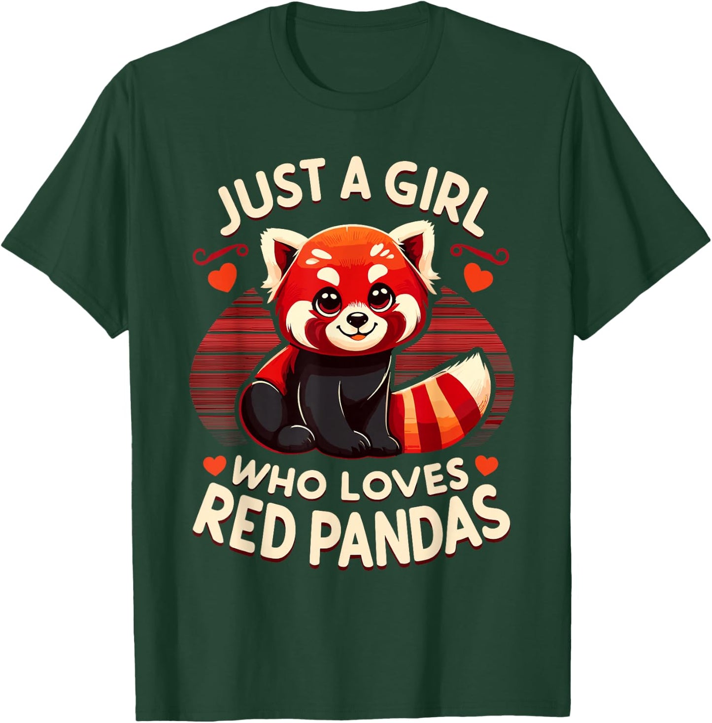 Just a Girl Who Loves Red Pandas Cute Red Panda T-Shirt - T-Shirt | Forest