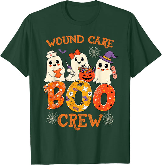Wound Care Boo Crew Funny Nurse Halloween Spooky Costume T-Shirt - T-Shirt | Forest
