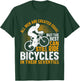 Bike - All Men Equal But the Best Ride Bicycles Seventies T-Shirt - T-Shirt | Forest