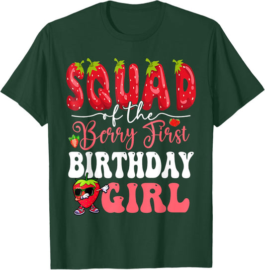 Squad of Berry First Birthday Girl Sweet One Strawberry T-Shirt - T-Shirt | Forest