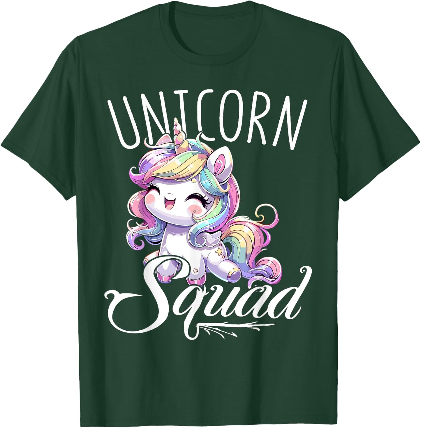 Unicorn Squad Birthday Party Cute Unicorn T-Shirt - T-Shirt | Forest