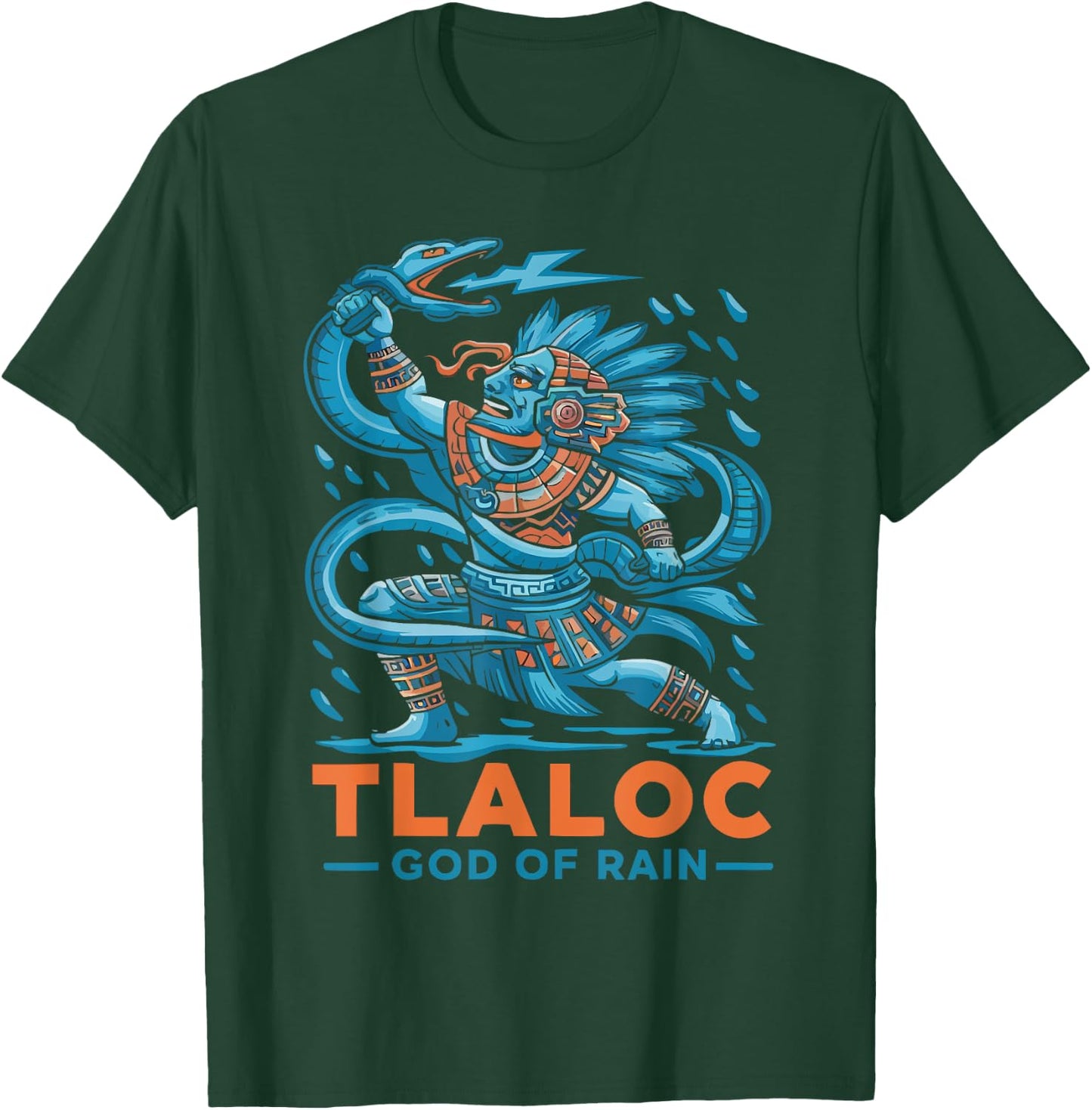 Aztec God Aztec Culture Mayan Indigenous Tlaloc Statue T-Shirt - T-Shirt | Forest