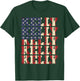 Kelly American Flag Distressed Name T-Shirt - T-Shirt | Forest