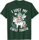 I Lost My First Tooth Funny Unicorn Tooth Fairy T-Shirt - T-Shirt | Forest