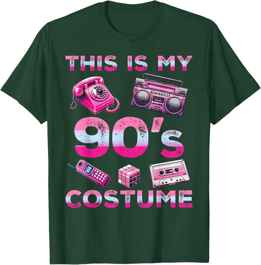 This Is My 90s Costume 90's style Nineties Retro Party T-Shirt - T-Shirt | Forest