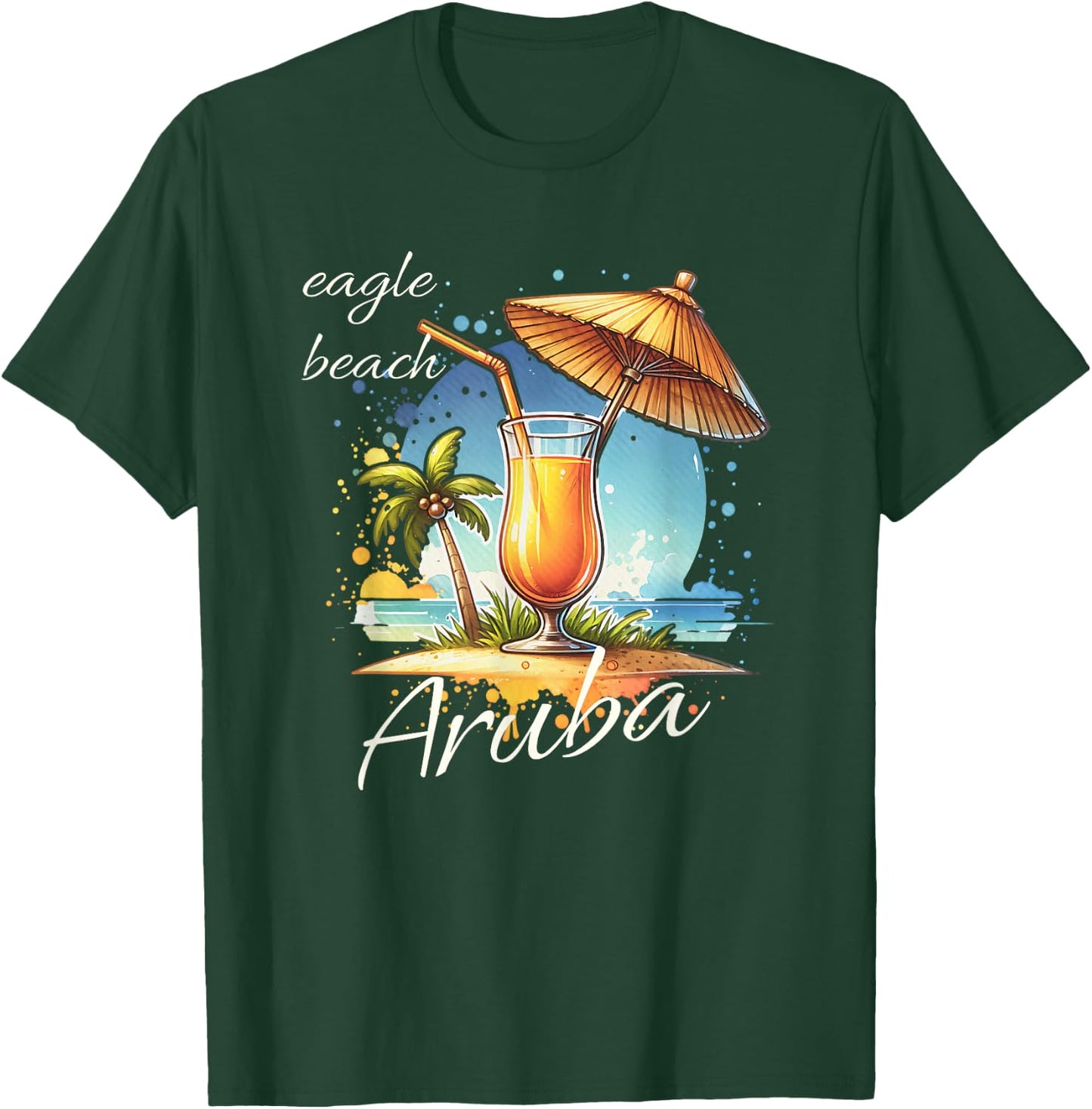 Eagle Beach Aruba Great Travel Vacation Gift Design Women Kids T-Shirt - T-Shirt | Forest