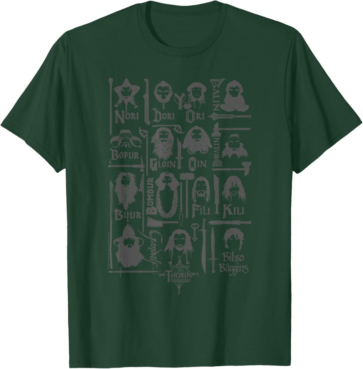 The Hobbit The Company of Thorin Oakenshield T-Shirt - T-Shirt | Forest