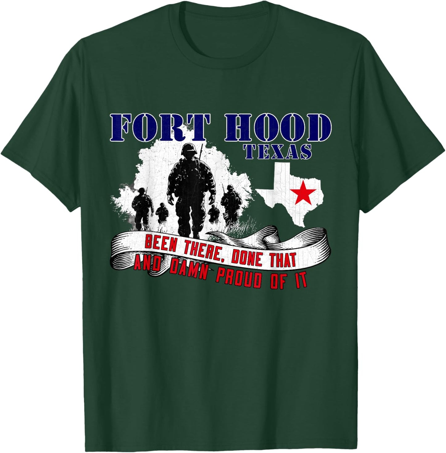 Fort Hood Texas US Military Base Veterans Day T-Shirt - T-Shirt | Forest