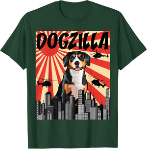 Funny Retro Japanese Dogzilla Entlebucher Mountain Dog T-Shirt - T-Shirt | Forest