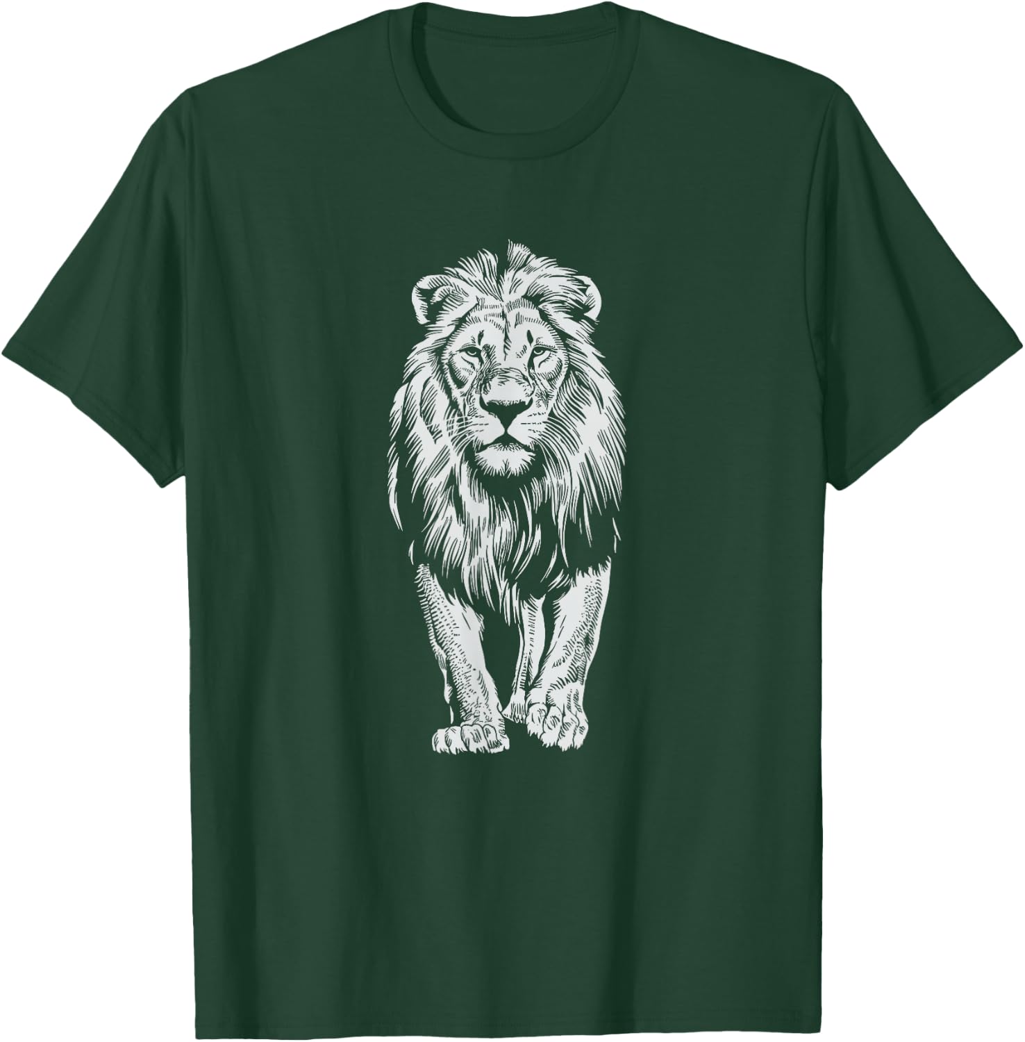 White Paint Art Lion Lions T-Shirt - T-Shirt | Forest