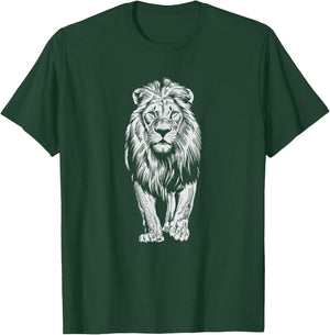 White Paint Art Lion Lions T-Shirt - T-Shirt | Forest