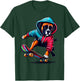 Cool Boxer Dog Skateboarding Illustration Art Men Women Girls Kids T-Shirt - T-Shirt | Forest