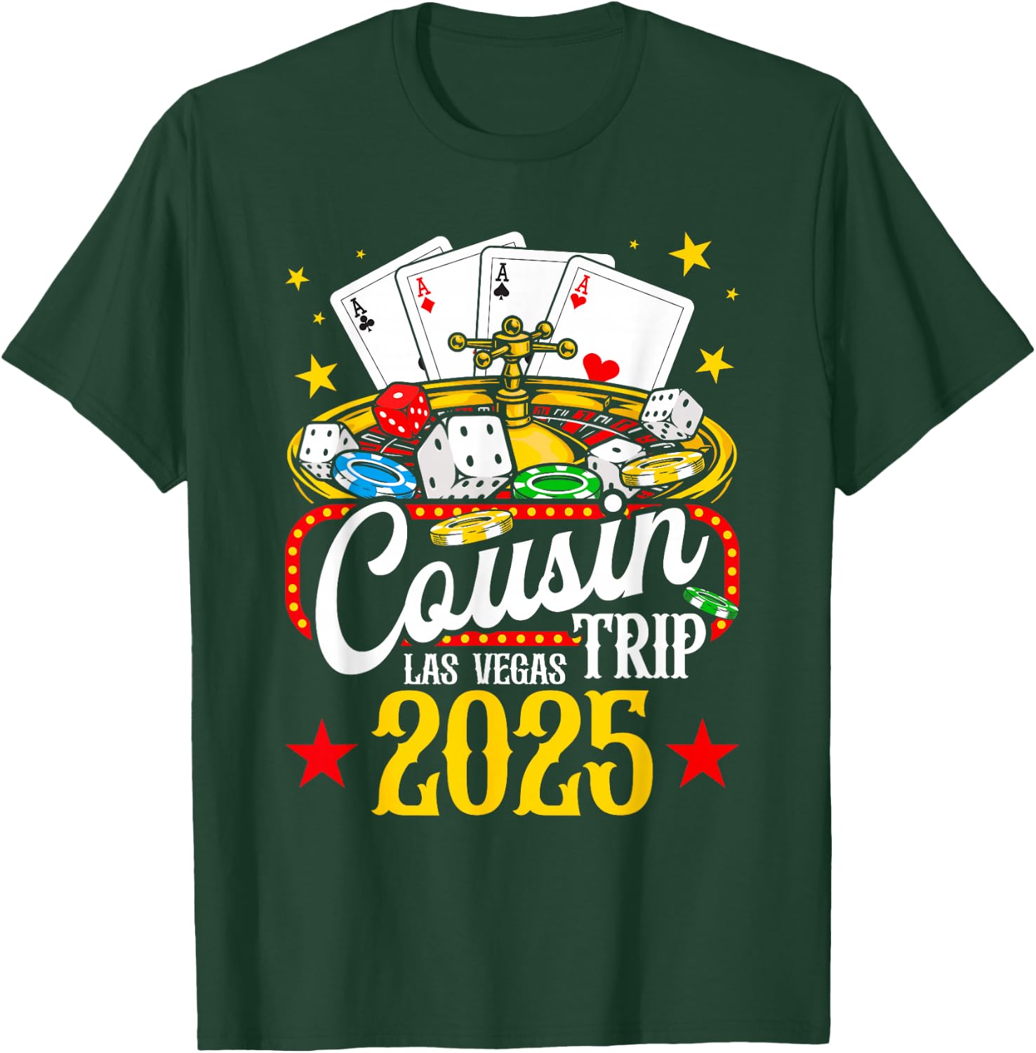 Las Vegas Cousin Trip 2025 Summer Vacation Family Reunion T-Shirt - T-Shirt | Forest