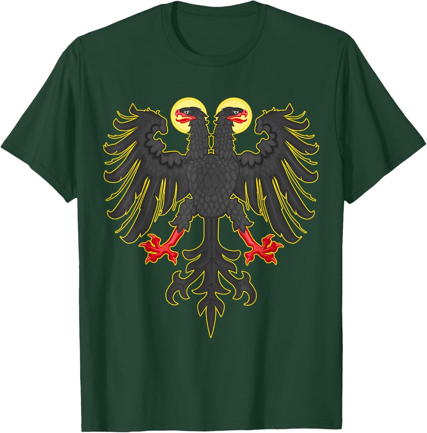 Historian's Choice HRE Holy Roman Empire Reichsadler Imperial Eagle Flag , Small, Black T-Shirt - T-Shirt | Forest