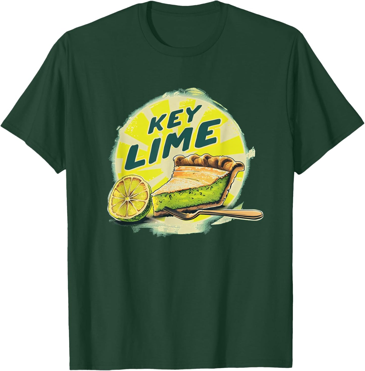 Pretty Presentation of Key Lime Pie for Dessert Enthusiasts T-Shirt - T-Shirt | Forest
