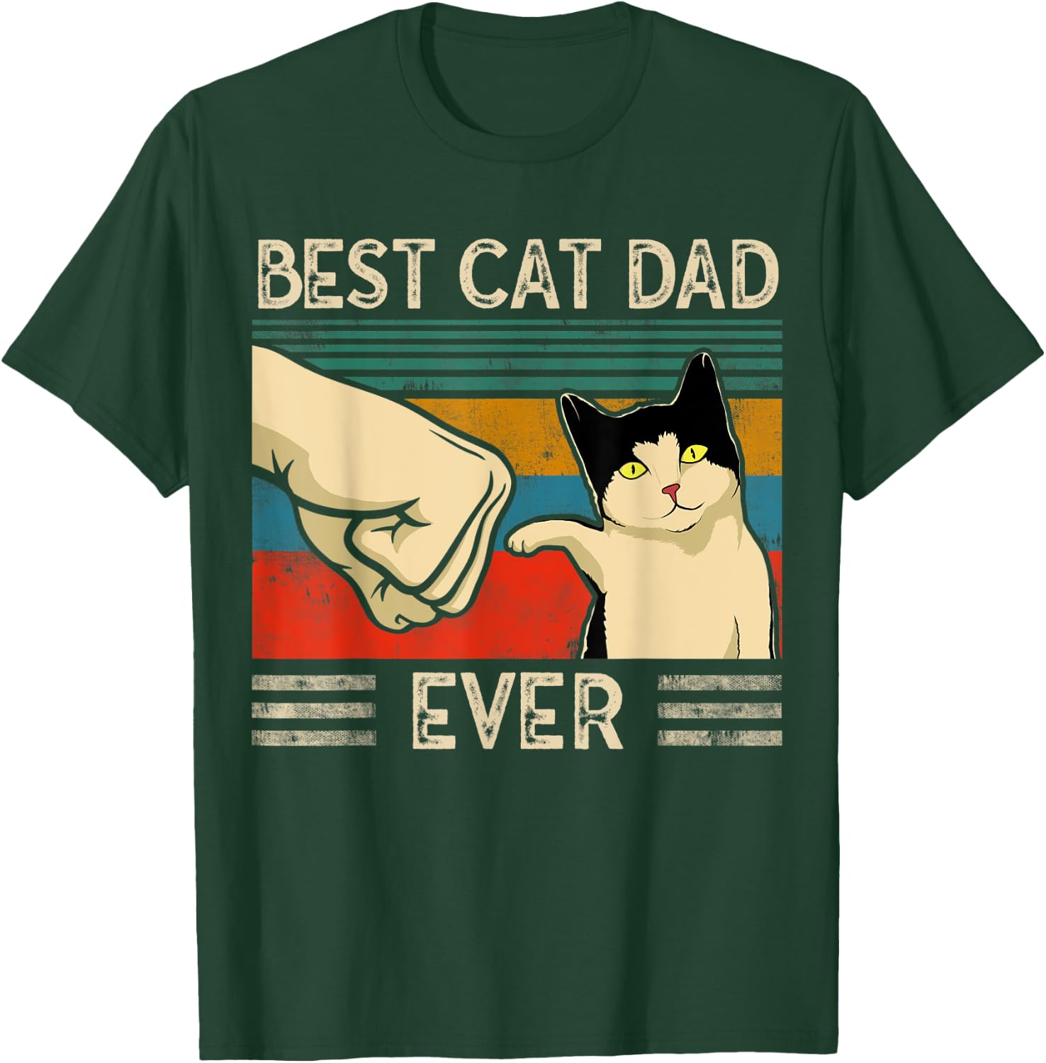 Best Cat Dad Ever Cat Dad T-Shirt - T-Shirt | Forest