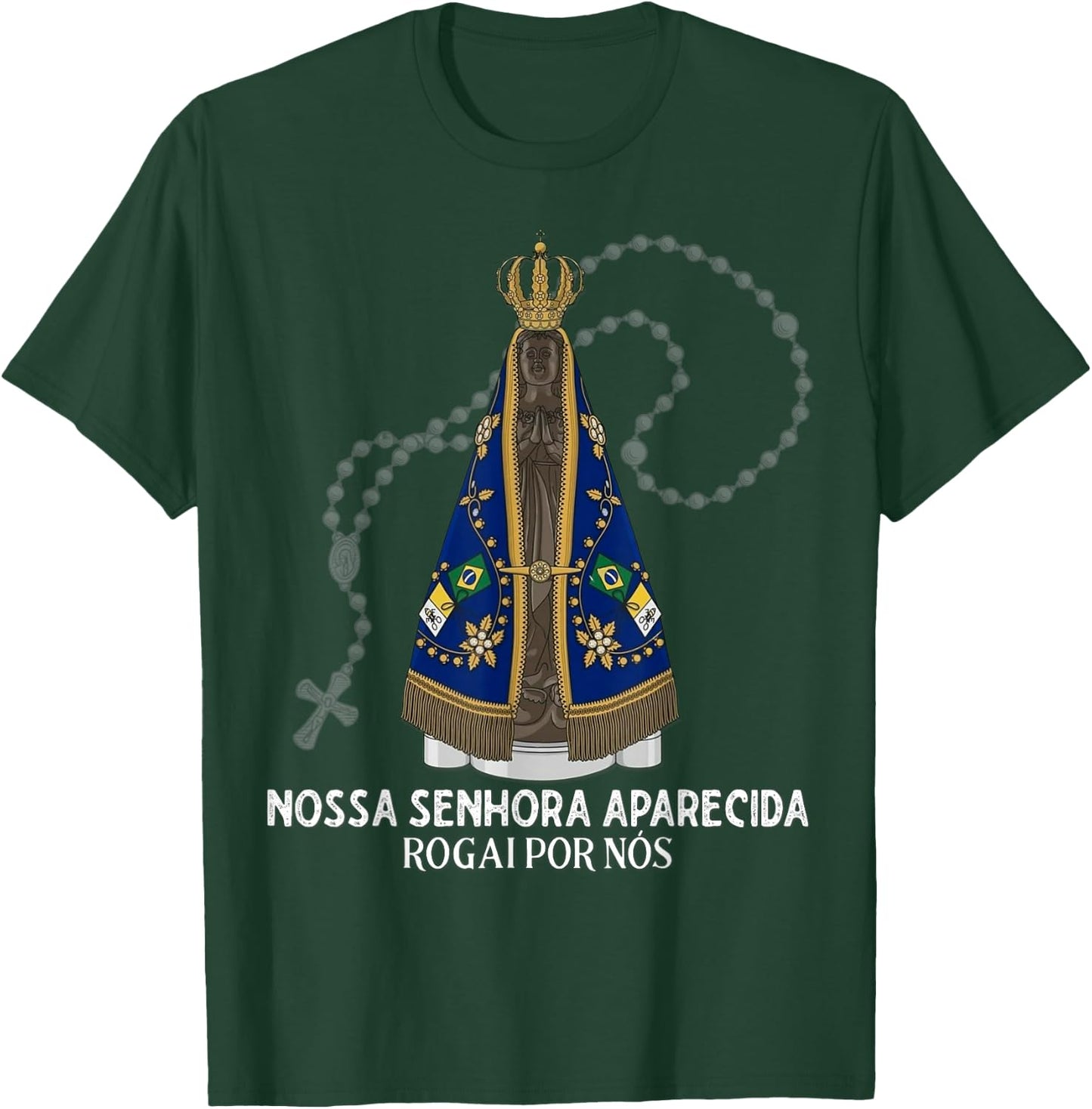 Nuestra Señora de Aparecida Pilgrimage Marian Catholic T-Shirt - T-Shirt | Forest