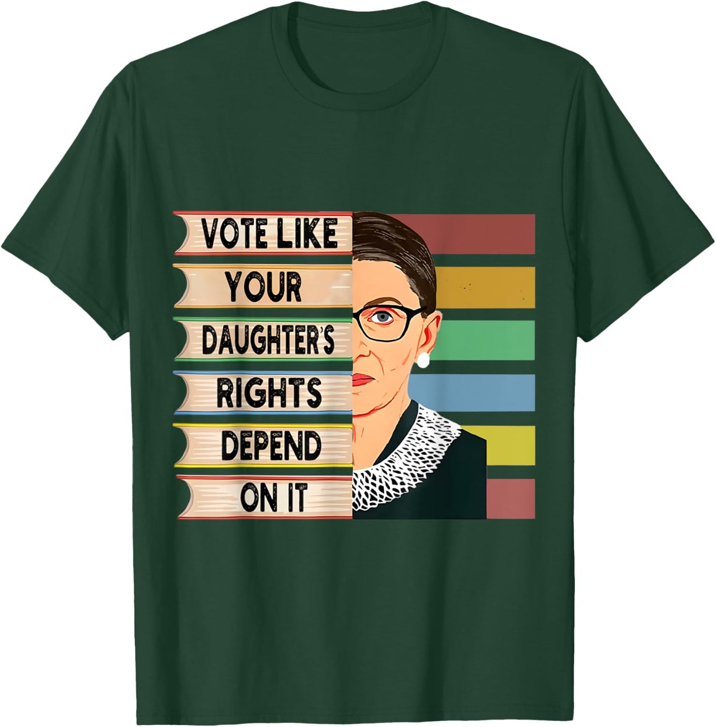 Feminist Ruth Bader Ginsburg RBG Quote Girl With Book Women T-Shirt - T-Shirt | Forest
