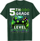 Back to School 5th Grade Boys Gamer First Day School Level T-Shirt - T-Shirt | Forest