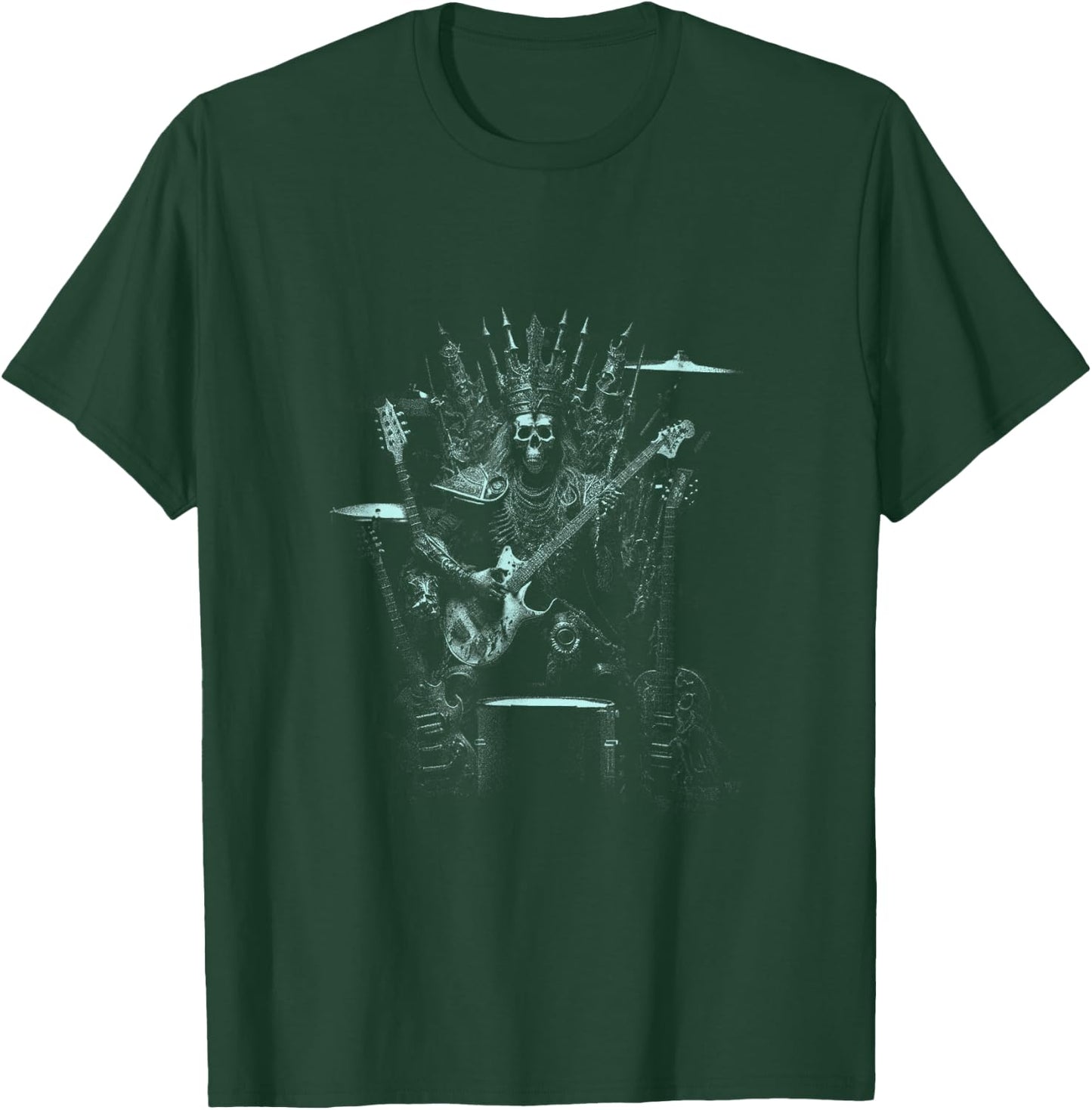 Guitar Musician Retro Rock Music Guitar Player T-Shirt - T-Shirt | Forest