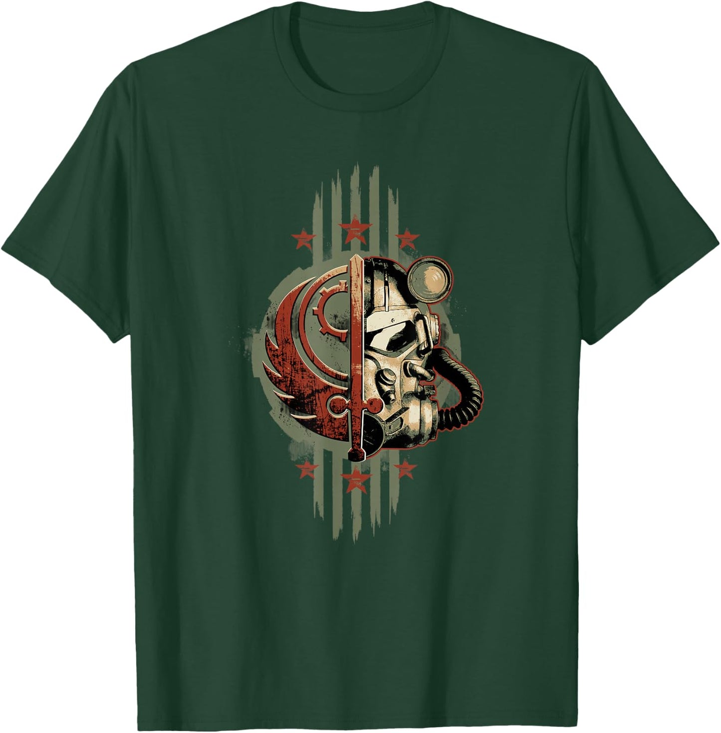 Fallout - Brotherhood of Steel Helmet T-Shirt - T-Shirt | Forest