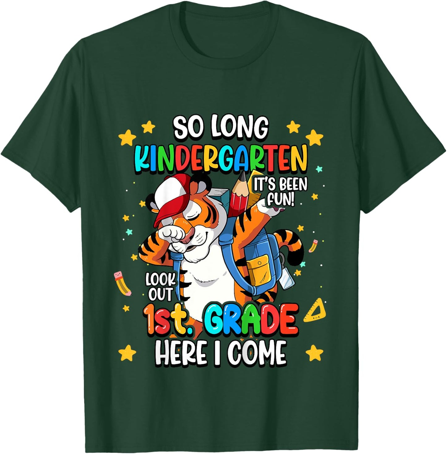 So Long Kindergarten Hello 1st Grade T-Shirt - T-Shirt | Forest