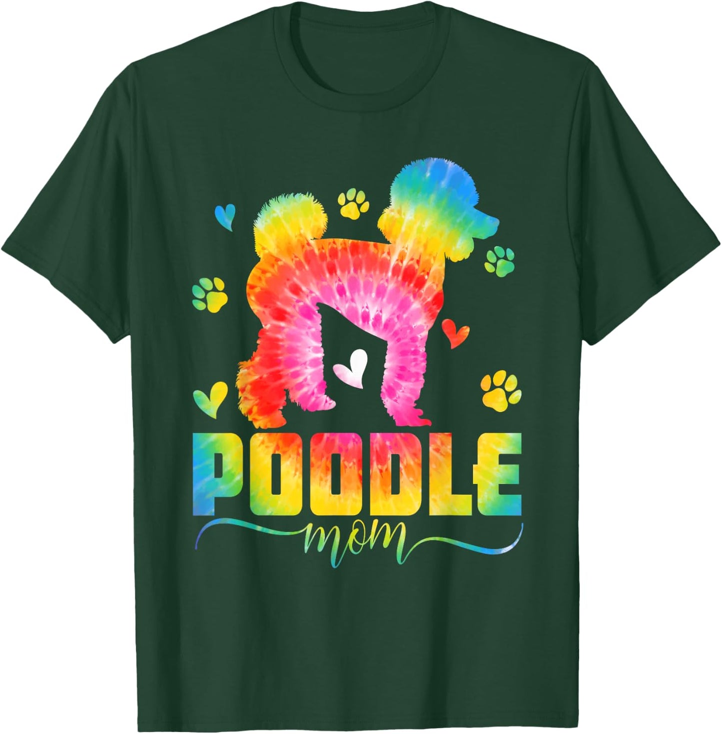 Funny Poodle Mom Poodle Dog Mom Tie Dye Mothers Day Women T-Shirt - T-Shirt | Forest