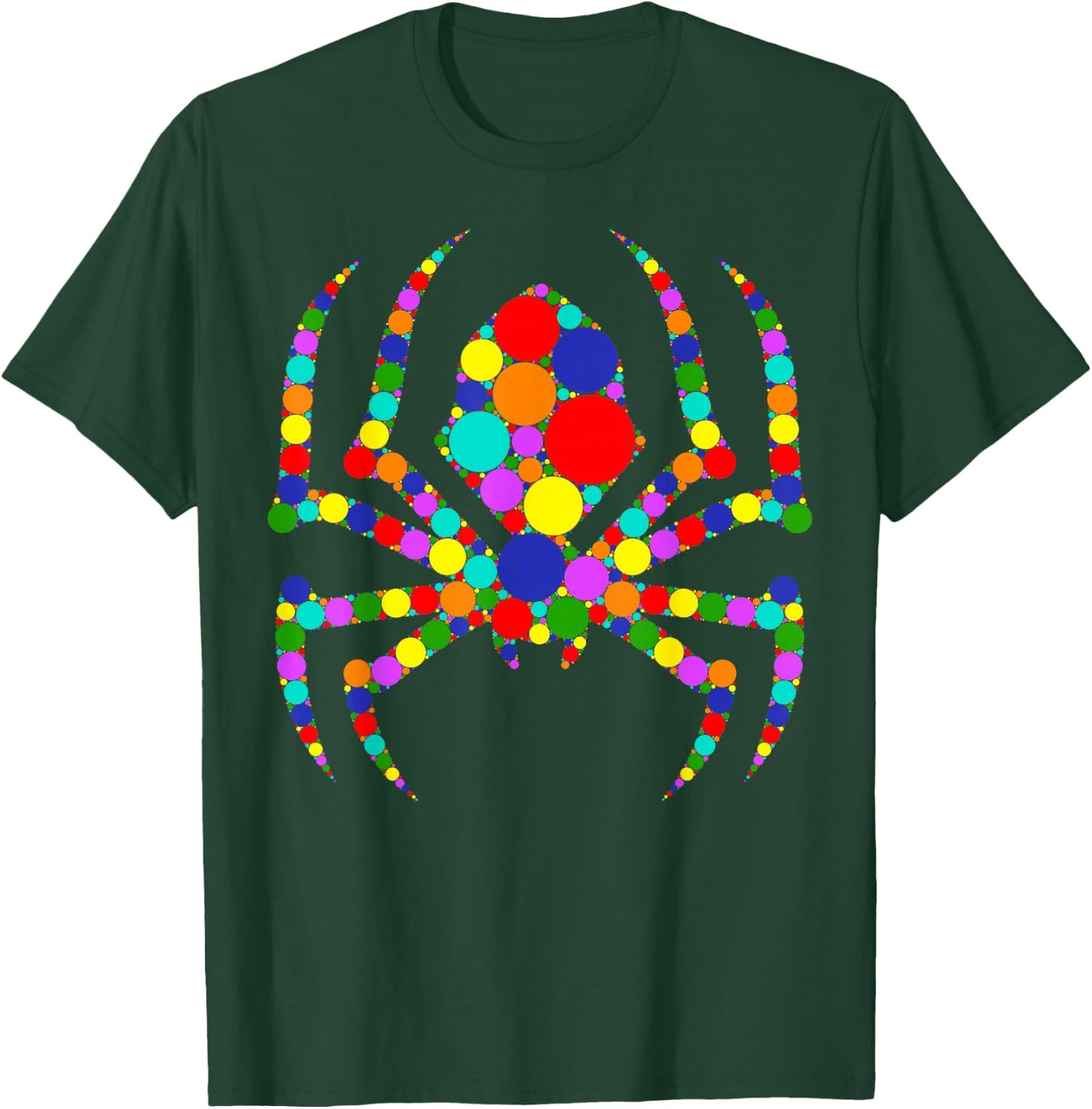 Funny Spider Polka Dots Happy Dot Day Spider Lovers Kids T-Shirt - T-Shirt | Forest