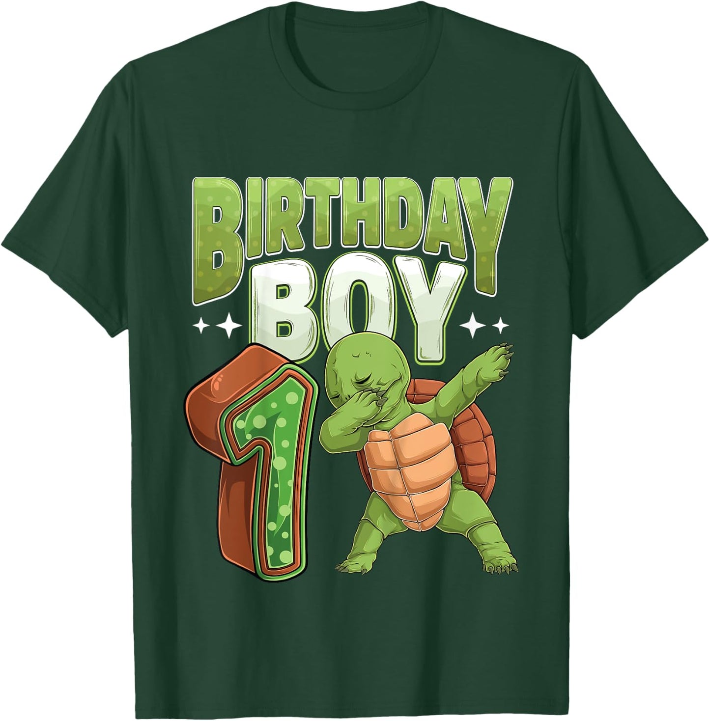 Kids 1 year old Turtle animal lovers 1st Birthday Boy T-Shirt - T-Shirt | Forest