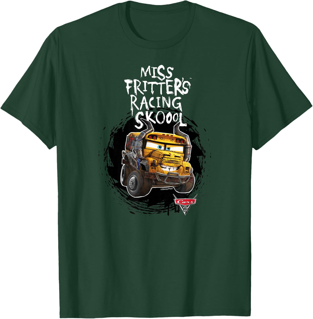 Cars - Miss Fritter's Racing Skoool T-Shirt - T-Shirt | Forest
