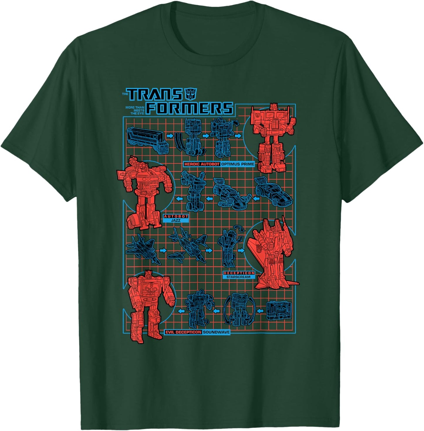 Transformers How To Transform Schematic T-Shirt - T-Shirt | Forest