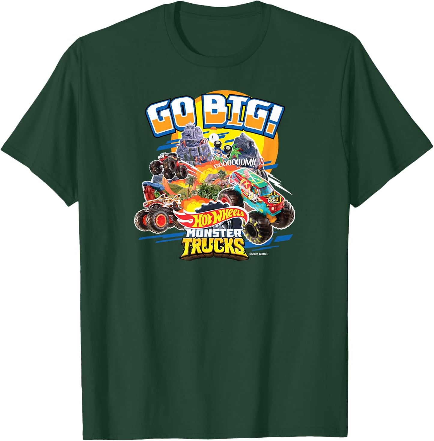 Hot Wheels - Monster Trucks Go Big T-Shirt - T-Shirt | Forest