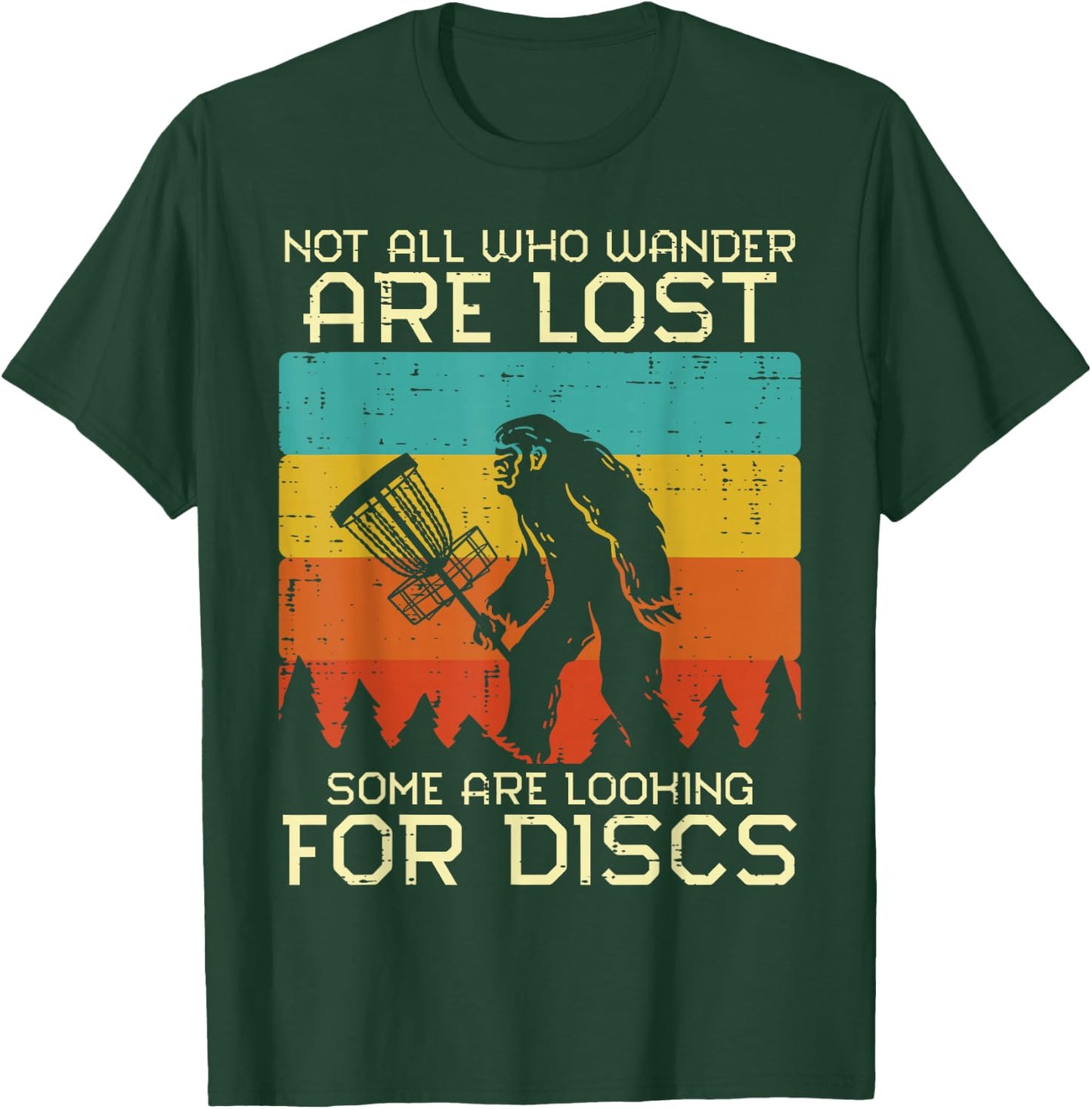Disc Golf Bigfoot Sasquatch Frisbee Frolf Men Women Kids T-Shirt - T-Shirt | Forest