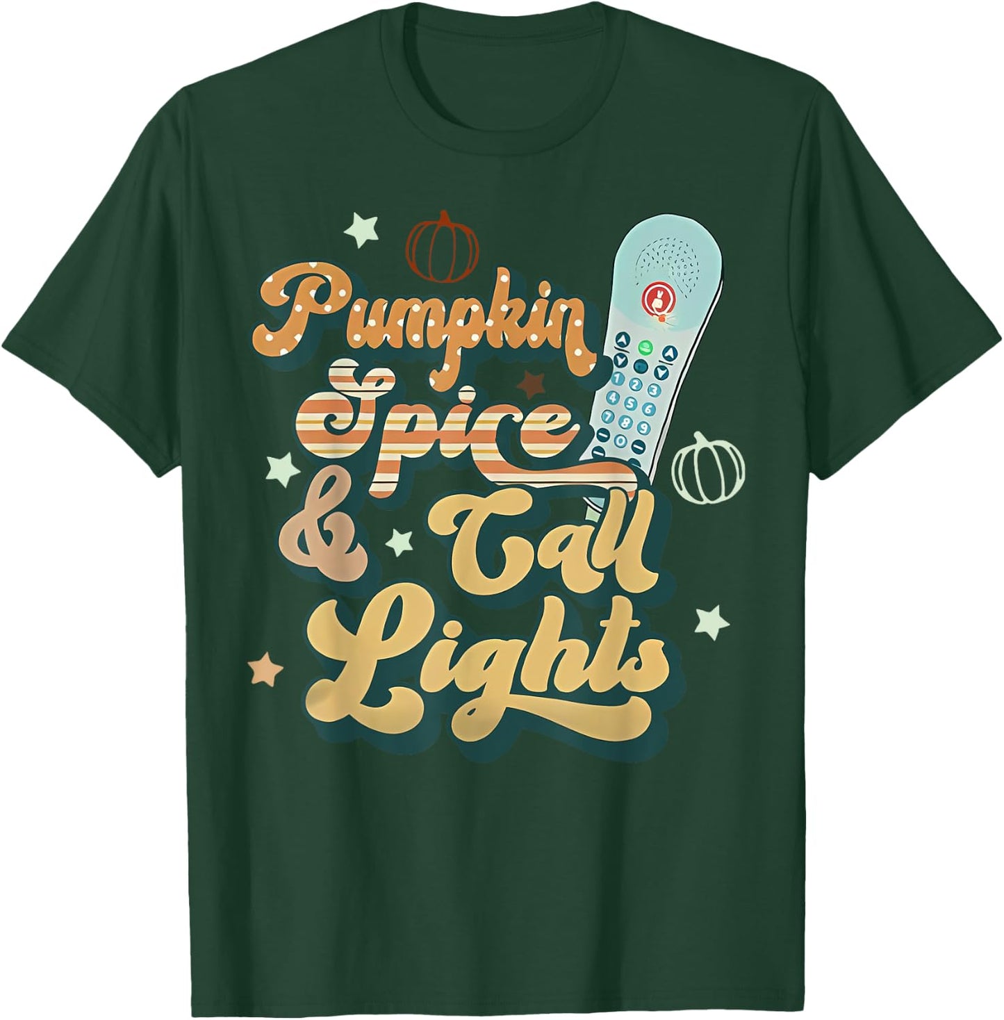 Retro Pumpkin Spice And Call Lights ER ICU Nurse Halloween T-Shirt - T-Shirt | Forest