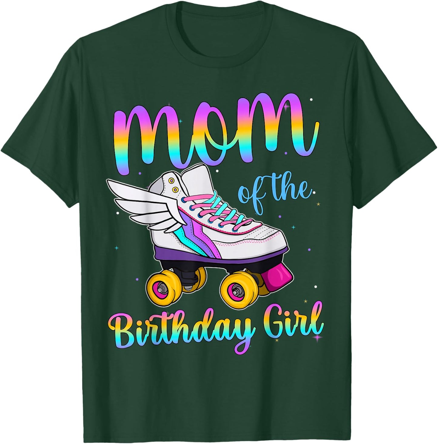 Mom of the Birthday girl Rolling skate Family Party T-Shirt - T-Shirt | Forest