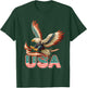 Vintage Eagle 4th of July USA Flag Patriotic American T-Shirt - T-Shirt | Forest