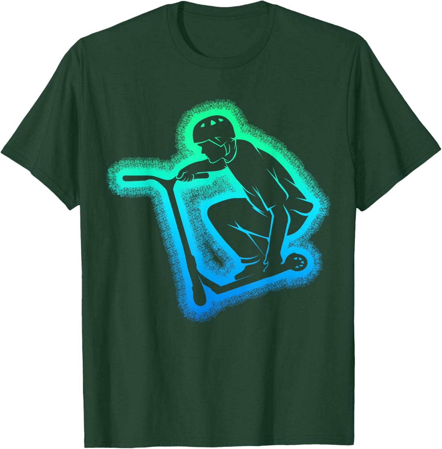 Scooter Stunt Boys Kids Men T-Shirt - T-Shirt | Forest