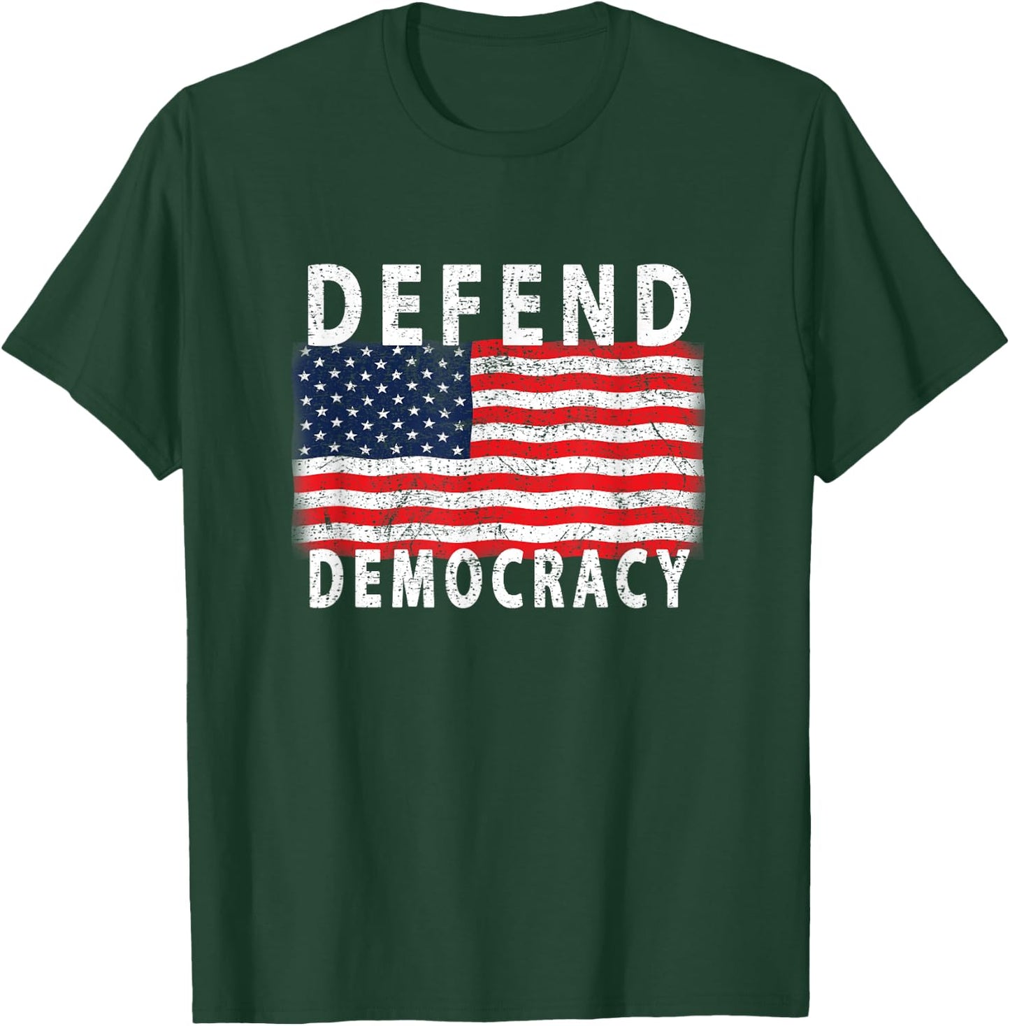 Defend Democracy Protect Voting Rights Save America Election T-Shirt - T-Shirt | Forest