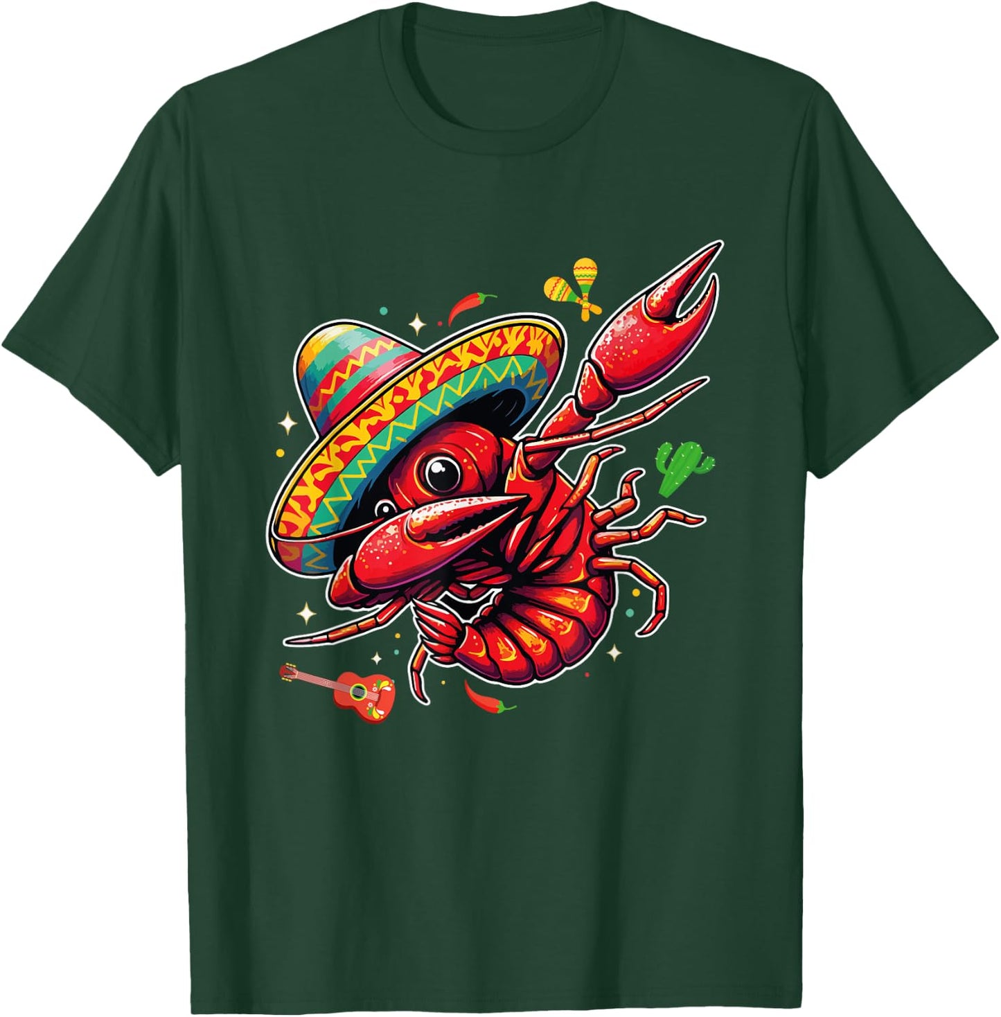 Cinco De Mayo Mexican food Party Funny Mexico Crawfish Boil T-Shirt - T-Shirt | Forest