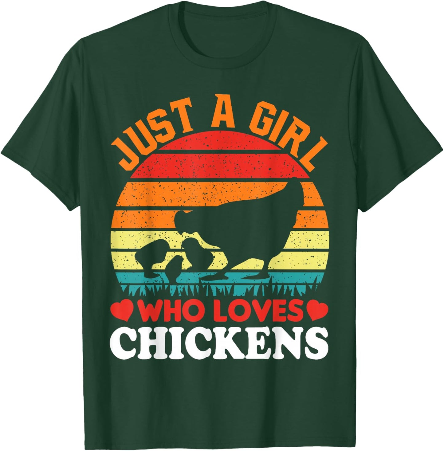 Just A Girl Who Loves Chickens T-Shirt - T-Shirt | Forest