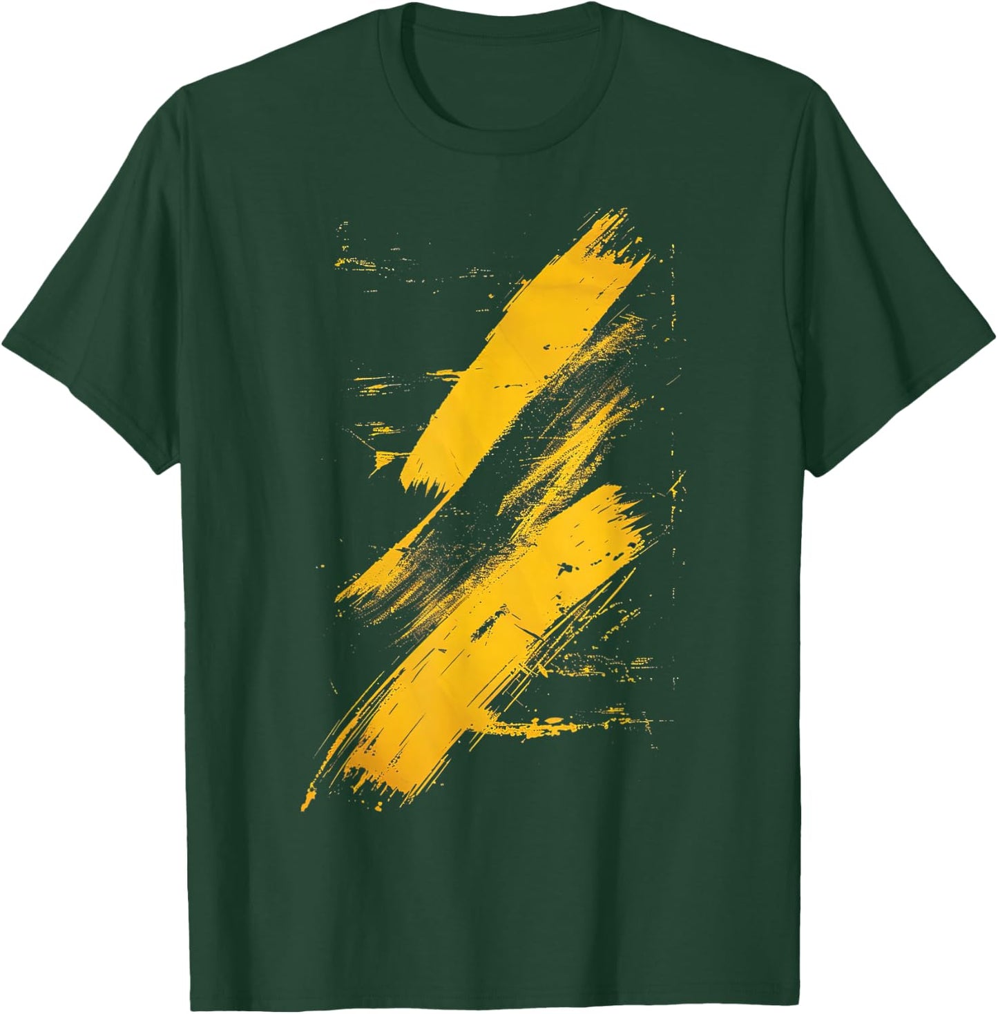 Yellow and Black Brushstrokes Graphic T-Shirt - T-Shirt | Forest