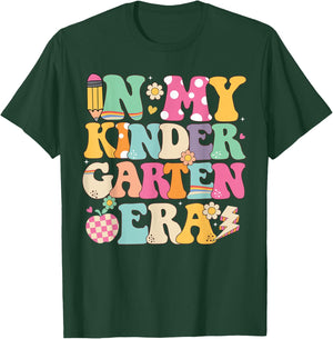 In My Kindergarten Era Girl Back To School Kindergarten Kids T-Shirt - T-Shirt | Forest