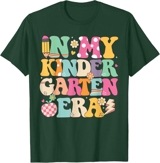 In My Kindergarten Era Girl Back To School Kindergarten Kids T-Shirt - T-Shirt | Forest