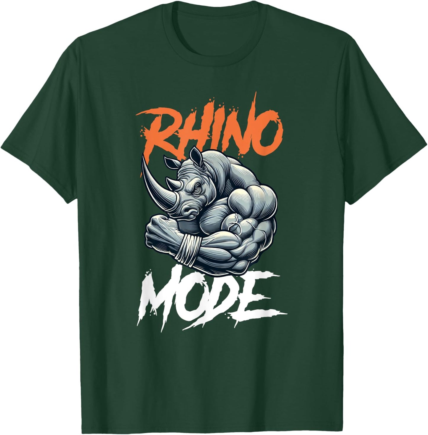 Vintage Art Rhino MODE Kawai Pet Lovers Funny Animal Happily T-Shirt - T-Shirt | Forest