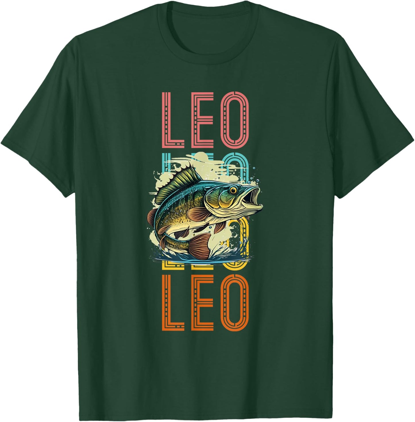 Leo Custom Fishing Hobbyist T-Shirt - T-Shirt | Forest