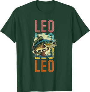 Leo Custom Fishing Hobbyist T-Shirt - T-Shirt | Forest